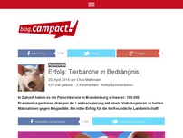 Bild zum Artikel: Erfolg: Tierbarone in Bedrängnis