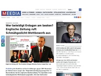 Bild zum Artikel: Wer beleidigt Erdogan am besten? Englische Zeitung ruft Schmähgedicht-Wettbewerb aus
