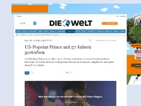 Bild zum Artikel: Medienbericht: US-Popstar Prince mit 57 Jahren gestorben