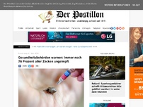 Bild zum Artikel: Gesundheitsbehörden warnen: Immer noch 76 Prozent aller Zecken ungeimpft