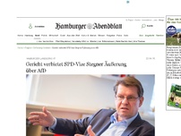 Bild zum Artikel: Hamburger Landgericht: Gericht verbietet SPD-Vize Stegner Äußerung über AfD