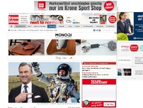 Bild zum Artikel: Felix Baumgartner jubelt mit Wahl-Sieger Hofer