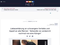 Bild zum Artikel: Liebeserklärung an schwangere Verlobte und Appell an alle Männer