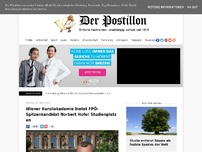 Bild zum Artikel: Wiener Kunstakademie bietet FPÖ-Spitzenkandidat Norbert Hofer Studienplatz an