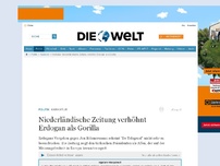 Bild zum Artikel: Karikatur: Niederländische Zeitung verhöhnt Erdogan als Gorilla