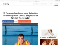 Bild zum Artikel: 20 Feuerwehrmänner zum Anbeißen für einen guten Zweck: sie posieren für den Tierschutz!