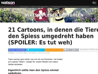 Bild zum Artikel: 21 Comics, in denen die Tiere den Spiess umgedreht haben (SPOILER: Es tut weh)