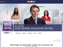 Bild zum Artikel: GZSZ-Folge vom 28.04.2016: Endlich hat es bei Jonas und Selma gefunkt!