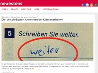 Bild zum Artikel: Die 18 schrägsten Antworten bei Klassenarbeiten