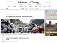 Bild zum Artikel: Europa stirbt, wenn der Brenner schließt