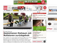 Bild zum Artikel: Gestohlenen Maibaum mit Rollatoren zurückgeholt