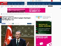 Bild zum Artikel: Wegen Unterstützung für Böhmermann - Erdogan verklagt Springer-Chef Mathias Döpfner