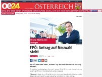 Bild zum Artikel: FPÖ: Antrag auf Neuwahl steht