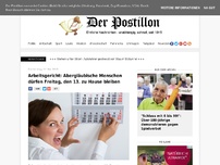 Bild zum Artikel: Arbeitsgericht: Abergläubische Menschen dürfen Freitag, den 13. zu Hause bleiben