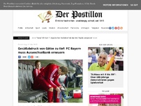 Bild zum Artikel: Gesäßabdruck von Götze zu tief: FC Bayern muss Auswechselbank erneuern