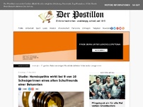 Bild zum Artikel: Studie: Homöopathie wirkt bei 9 von 10 Schwägerinnen eines Schulfreunds einer Bekannten