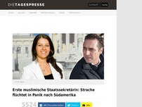 Bild zum Artikel: Erste muslimische Staatssekretärin: Strache flüchtet in Panik nach Südamerika