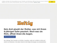 Bild zum Artikel: Kein Arzt glaubt der Mutter, was mit ihrem 6-Jährigen Sohn passiert. Doch was sie filmt, öffnet...