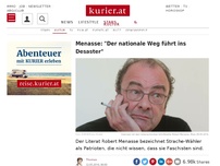 Bild zum Artikel: Menasse: 'Der nationale Weg führt ins Desaster'