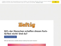 Bild zum Artikel: 96% der Menschen schaffen diesen Farb-IQ-Test nicht! Und du?