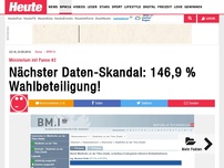 Bild zum Artikel: Ministerium mit Panne #2: Nächster Daten-Skandal: 146,9 % Wahlbeteiligung!