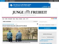 Bild zum Artikel: Schock-Studie: Deutsche sollen mit 73 in Rente