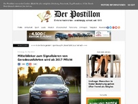 Bild zum Artikel: Mittelblinker zum Signalisieren von Geradeausfahrten wird ab 2017 Pflicht