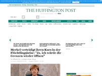 Bild zum Artikel: Merkel bestärkt ihren Kurs in der Flüchtlingskrise: Ja, ich würde die Grenzen wieder öffnen'