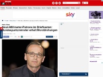 Bild zum Artikel: Heiko Maas - Neun-Millimeter-Patrone im Briefkasten und Morddrohungen