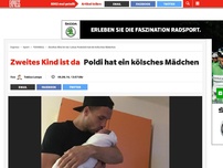 Bild zum Artikel: Zweites Kind ist da: Poldi hat ein kölsches Mädchen