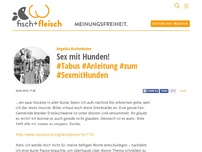 Bild zum Artikel: Sex mit Hunden! - von Angelika Hischenhuber