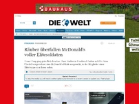 Bild zum Artikel: Frankreich: Räuber überfallen McDonald's voller Elitesoldaten