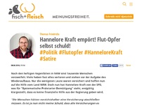 Bild zum Artikel: Hannelore Kraft empört! Flut-Opfer selbst schuld! - von Thomas Friedrichs