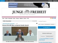 Bild zum Artikel: Internet-Hit: AfD-Mann verspottet Gender-Sprech