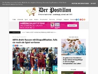 Bild zum Artikel: UEFA droht Russen mit Disqualifikation, falls sie noch ein Spiel verlieren