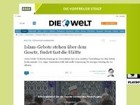 Bild zum Artikel: Türkische Migranten: Islam-Gebote stehen über dem Gesetz, findet fast die Hälfte