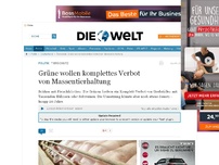 Bild zum Artikel: Tierschutz: Grüne wollen komplettes Verbot von Massentierhaltung