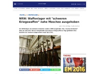 Bild zum Artikel: NRW: Waffenlager mit 'schweren Kriegswaffen“ nahe Moschee ausgehoben