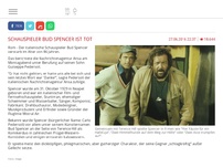 Bild zum Artikel: Schauspieler Bud Spencer ist tot