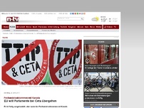 Bild zum Artikel: Freihandelsabkommen mit Kanada: EU will Parlamente bei Ceta übergehen