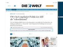 Bild zum Artikel: Flüchtlingskrise: VW-Chef empfindet Politik der AfD als 'schockierend'