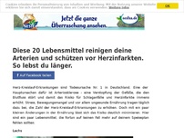 Bild zum Artikel: Diese 20 Lebensmittel reinigen deine Arterien und schützen vor Herzinfarkten. So lebst du länger.