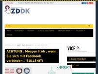 Bild zum Artikel: ACHTUNG . Morgen früh , wenn Sie sich mit Facebook verbinden… BULLSHIT!