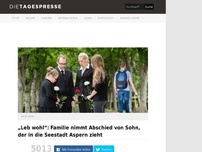 Bild zum Artikel: „Leb wohl“: Familie nimmt Abschied von Sohn, der in die Seestadt Aspern zieht