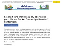 Bild zum Artikel: Sie malt ihre Wand blau an, aber nicht ganz bis zur Decke. Das fertige Resultat? Fantastisch!