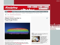 Bild zum Artikel: Zum Christopher Street Day: Allianz Arena leuchtet in Regenbogenfarben