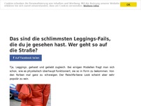 Bild zum Artikel: Das sind die schlimmsten Leggings-Fails, die du je gesehen hast. Wer geht so auf die Straße?