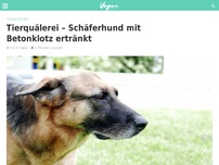 Bild zum Artikel: Tierquälerei – Schäferhund mit Betonklotz ertränkt