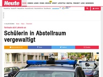 Bild zum Artikel: Vertraute sich Lehrerin an: Schülerin in Abstellraum vergewaltigt