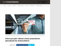 Bild zum Artikel: 0 Euro pro Jahr: Wiener Linien präsentieren Jahreskarte für Schwarzfahrer